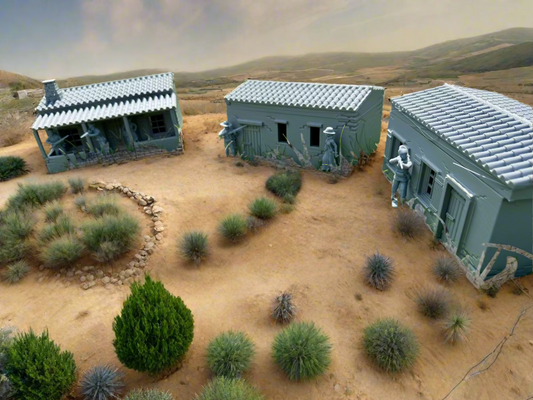 Mediterranean Rural Buildings Terrain (Peninsular War) in 40mm