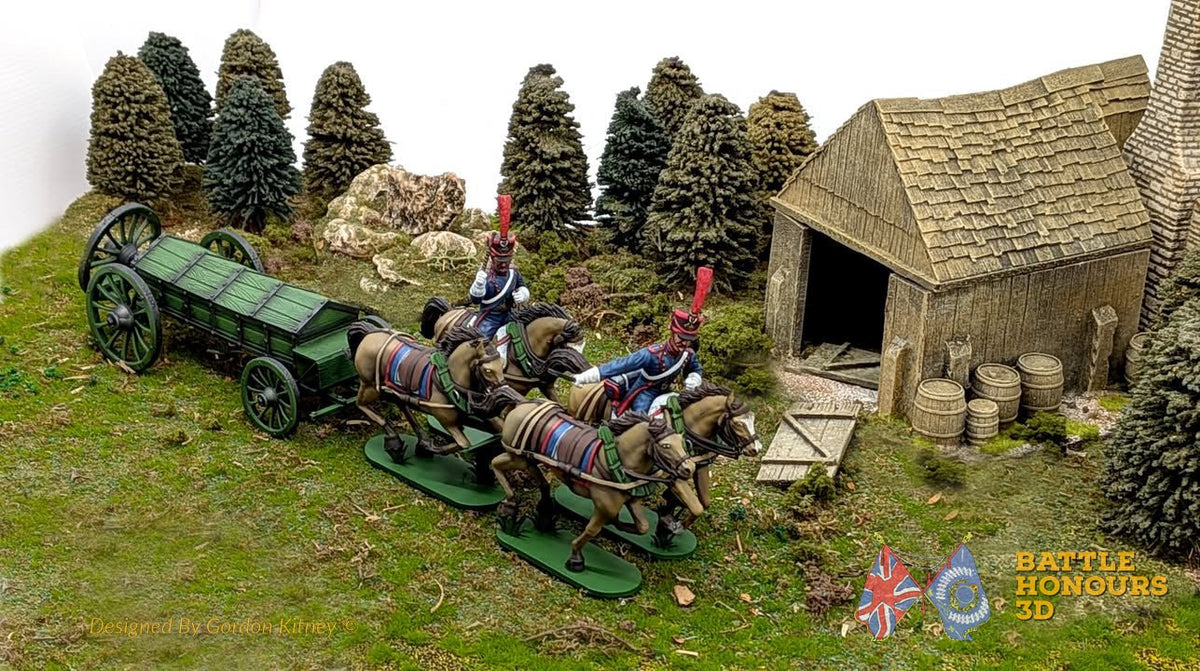 French 6 Horse Caisson 54mm – Large Scale Miniatures Painted by Barry Evans