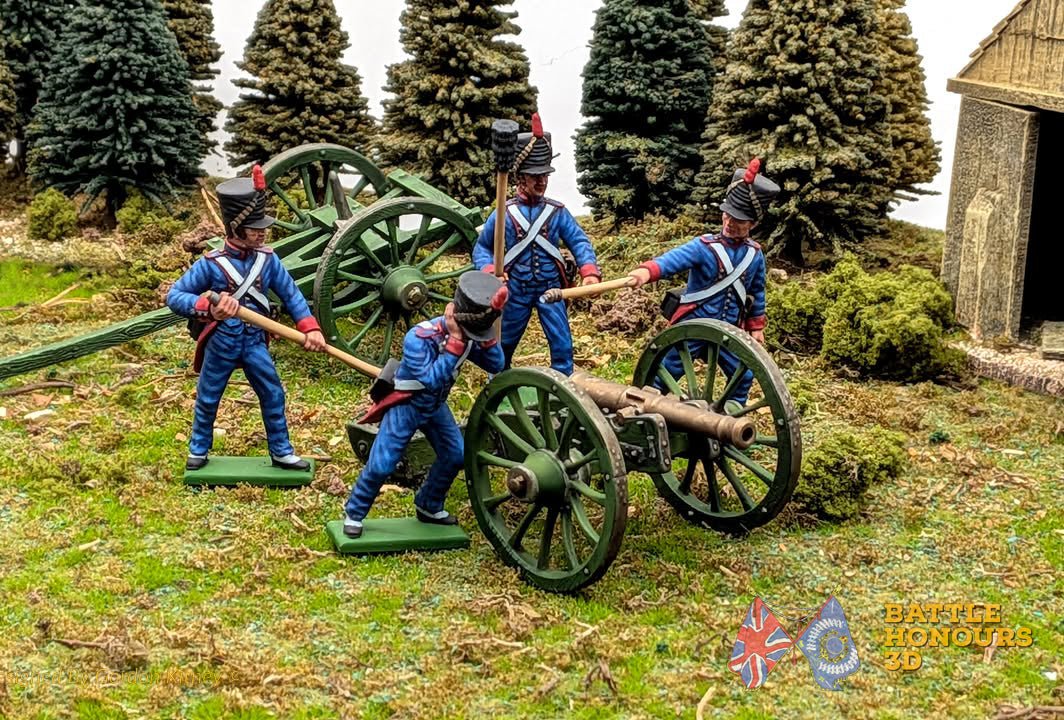 French Foot Artillery 54mm - Painted by Barry Evans