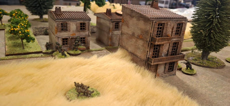 John's painted 15 mm Mediterranean village with Battle Honours 3D buildings