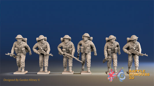 British Infantry Battle Dress Brengun Advancing