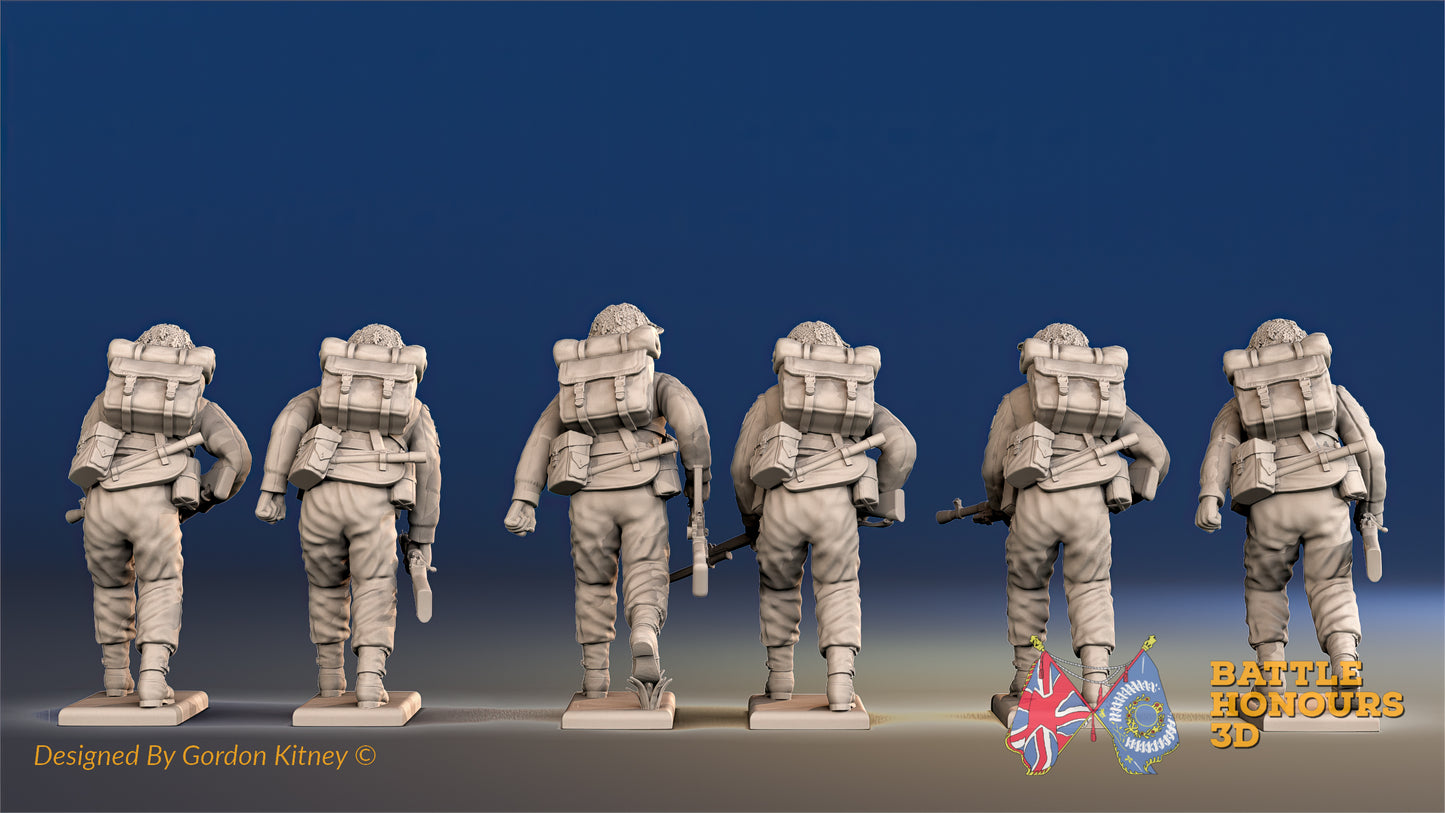 British Infantry Battle Dress Brengun Advancing