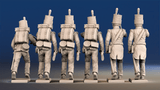 Napoleonic British Light Infantry Command - Advancing, Stovepipe Shako