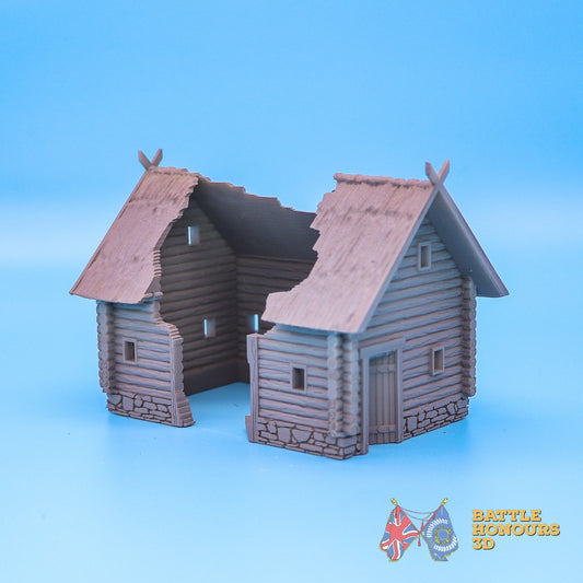 Russian ruined barn included in the ruined village set