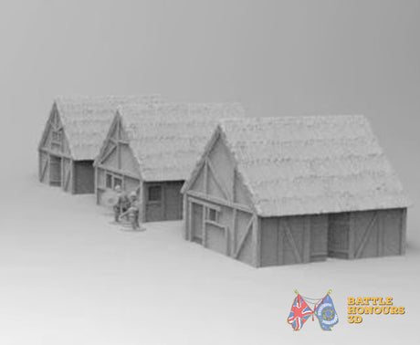 Anglo-Saxon houses alternate view included in the village set