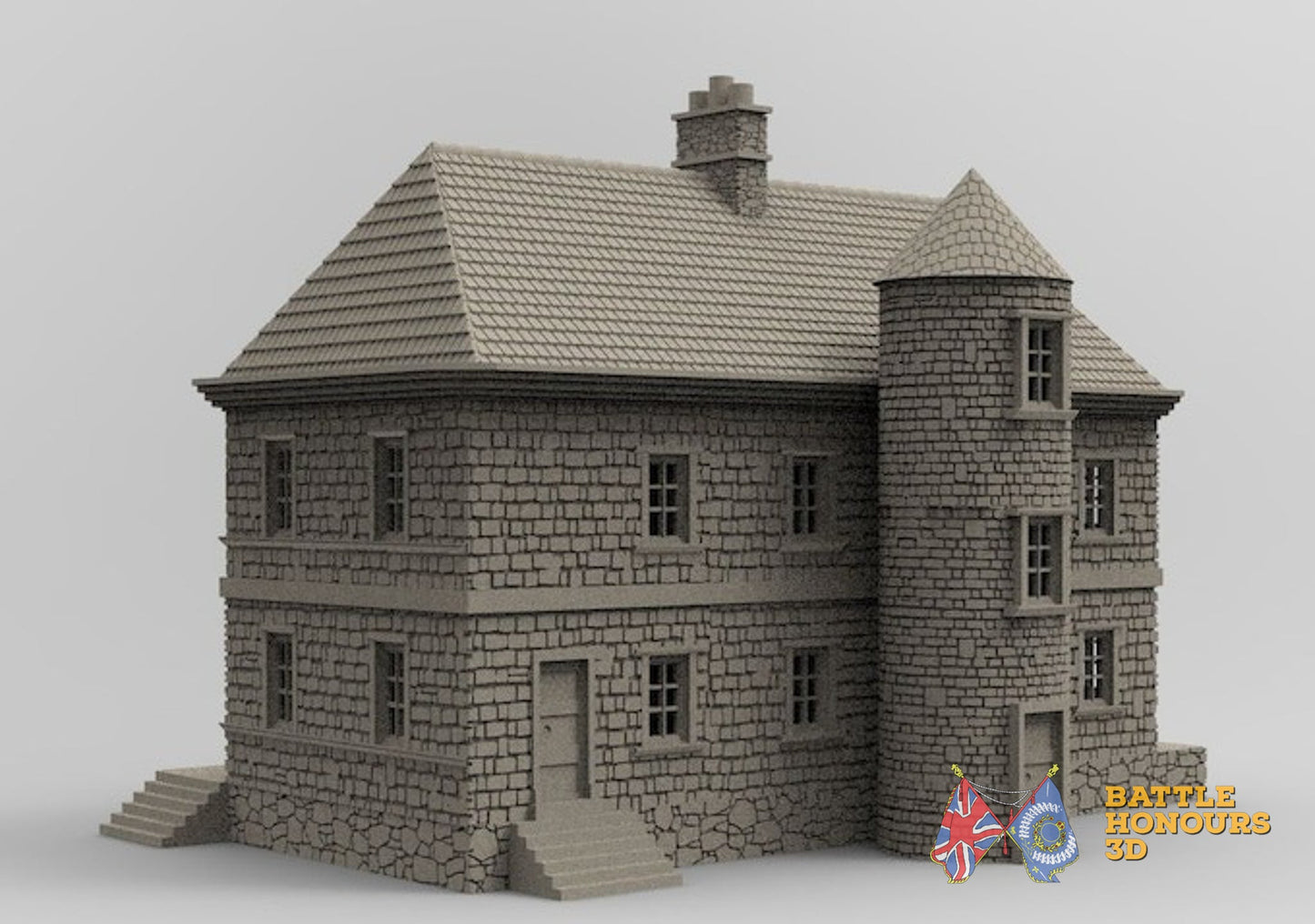 Sainte-Marie-du-Mont mairie terrain model alternate view
