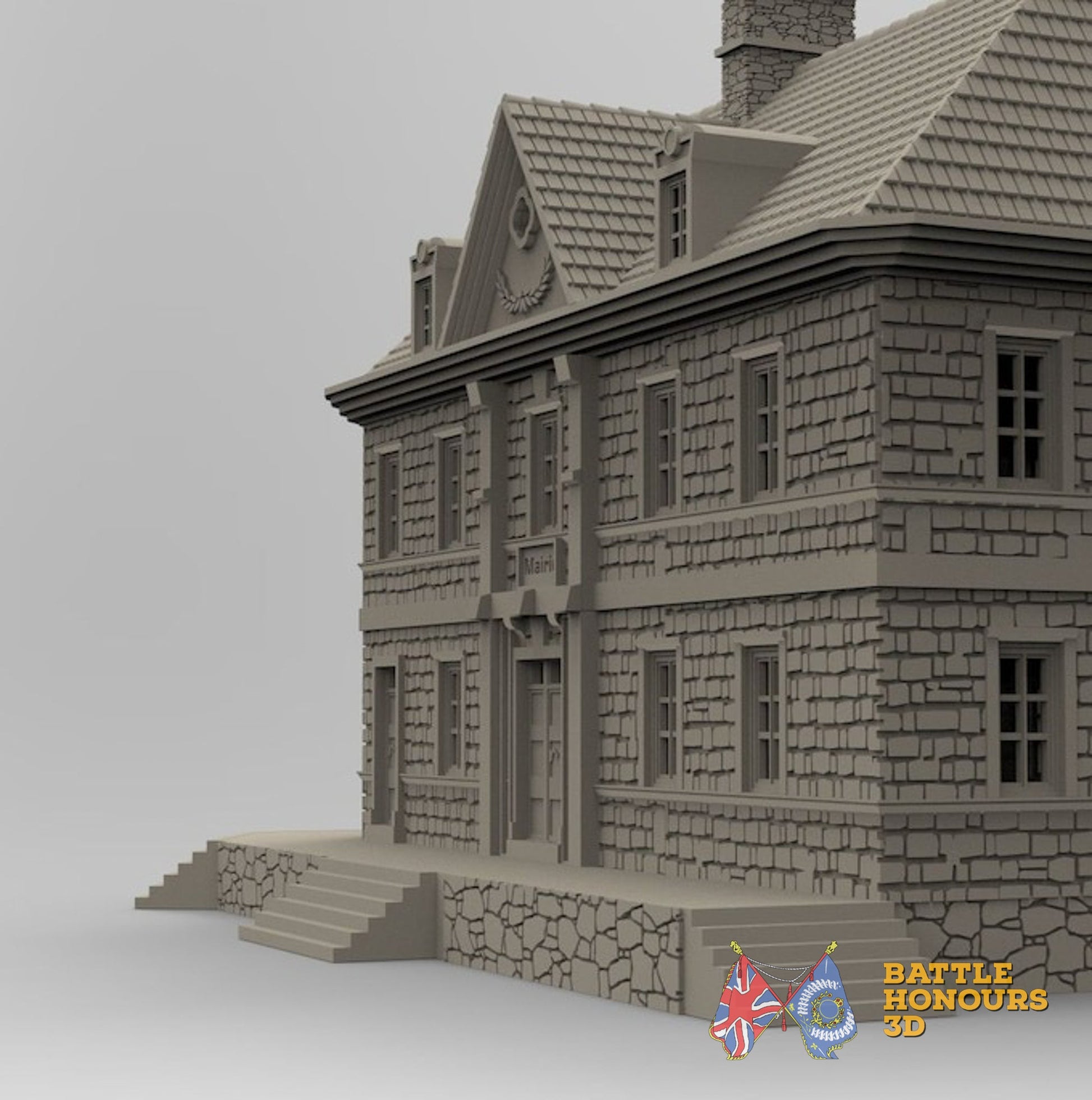 Sainte-Marie-du-Mont mairie terrain model alternate view