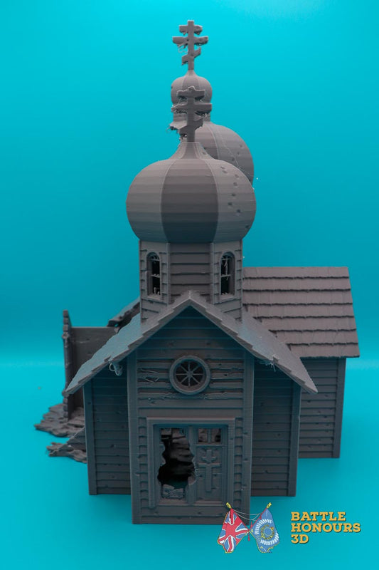 Iglesia rusa dañada