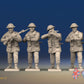 WW2 British Commando Standing Firing miniature figures front view