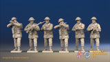 WW2 British Commando Standing Firing miniature figures front view