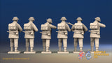 WW2 British Commando Standing Firing miniature figures rear view