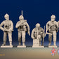 WW2 British Commando command figures in cap comforters, front view