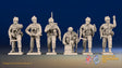 WW2 British Commando command figures in cap comforters, front view
