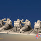 WW2 British Commando Vickers machine gun teams in cap comforters, rear view
