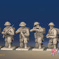 WW2 British Commando Kneeling miniature figures front view