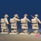 WW2 British Commando Kneeling miniature figures rear view