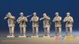 WW2 British Commando Green Beret Standing Firing miniature figures front view