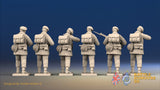 WW2 British Commando Green Beret Standing Firing miniature figures rear view