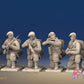 WW2 British Commando Green Beret Kneeling miniature figures front view