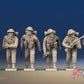 WW2 British Infantry Battle Dress Helmet Advancing miniature figures front view
