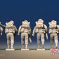 WW2 British Infantry Battle Dress Helmet Advancing miniature figures rear view