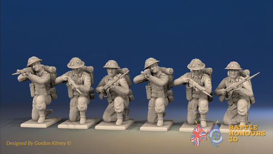 British Infantry Battle Dress Kneeling front view
