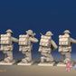 WW2 British Infantry Battle Dress Kneeling miniature figures rear view