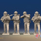 WW2 British Infantry Battle Dress Standing Firing miniature figures front view