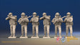 WW2 British Infantry Battle Dress Standing Firing miniature figures front view
