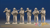 WW2 British Infantry Battle Dress Standing Firing miniature figures front view