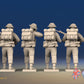 WW2 British Infantry Battle Dress Standing Firing miniature figures rear view