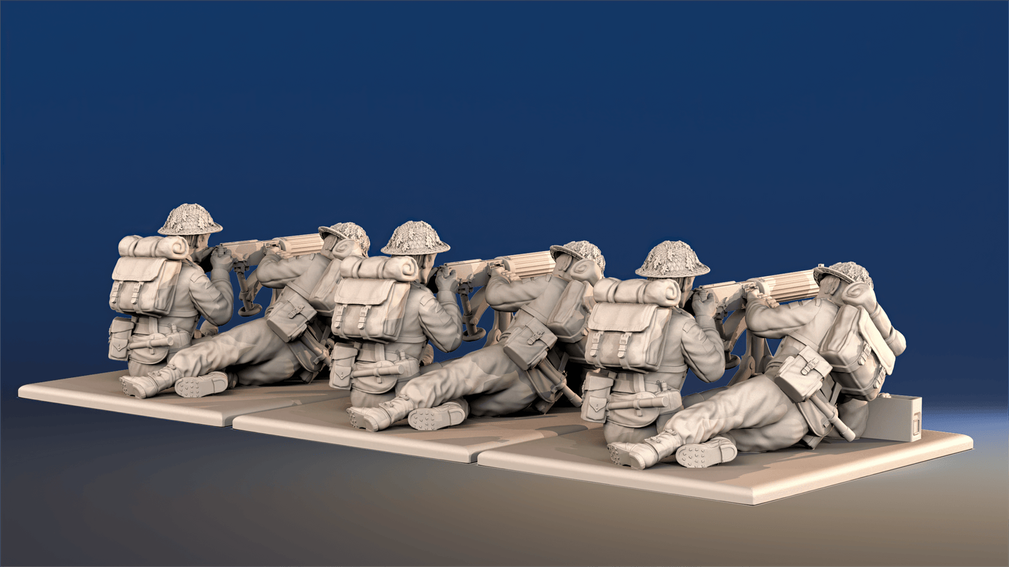 WW2 British Infantry - Vickers Machine Gun Team, Battle Dress