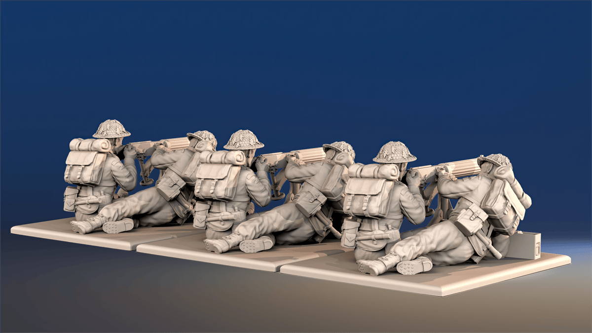 WW2 British Infantry - Vickers Machine Gun Team, Battle Dress