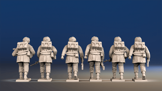 WW2 British Paratroopers - Advancing Bren Gun Team, Helmets