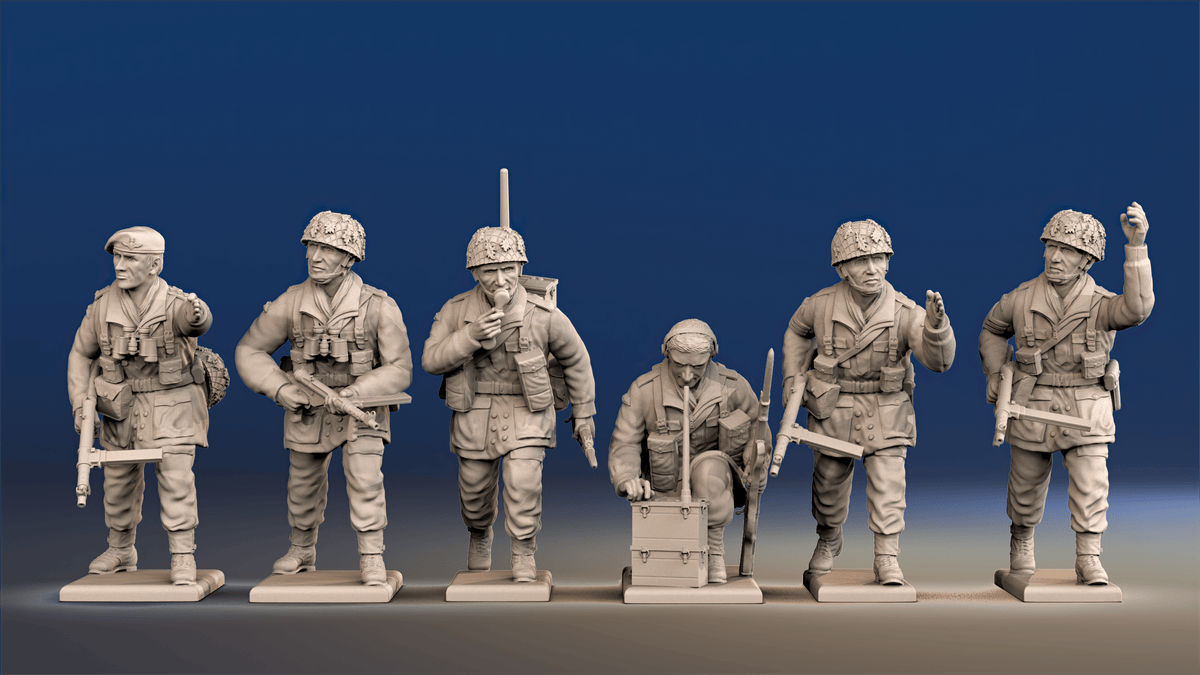WW2 British Paratroopers - Command, Combat Helmets