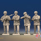 WW2 British Paratroopers Helmet Standing Firing miniature figures front view
