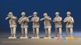 WW2 British Paratroopers Helmet Standing Firing miniature figures front view