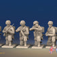 WW2 British Paratroopers Helmet Kneeling miniature figures front view