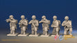 WW2 British Paratroopers Helmet Kneeling miniature figures front view