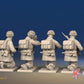 WW2 British Paratroopers Helmet Kneeling miniature figures rear view