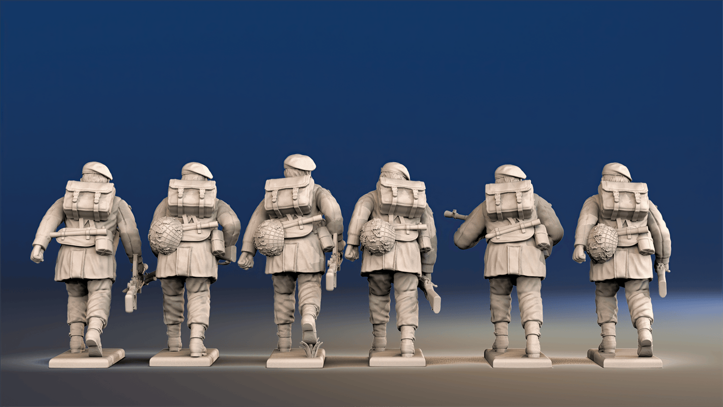 WW2 British Paratroopers - Bren Gun Team, Red Berets