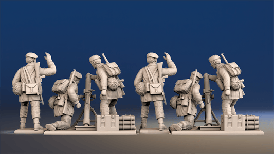 WW2 British Paratroopers - Mortar Team, Red Berets