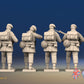 WW2 British Paratroopers Red Beret Standing Firing miniature figures rear view