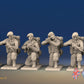 WW2 British Royal Marine Commando Green Beret Kneeling miniature figures front view