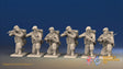 WW2 British Royal Marine Commando Green Beret Kneeling miniature figures front view
