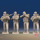 WW2 British Royal Marine Commando Green Beret Standing Firing miniature figures front view