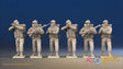 WW2 British Royal Marine Commando Green Beret Standing Firing miniature figures front view