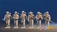 WW2 British Infantry Battle Dress Advancing miniature figures front view