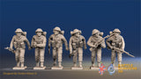 WW2 British Infantry Battle Dress Advancing miniature figures front view