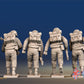 WW2 British Infantry Battle Dress Advancing miniature figures rear view